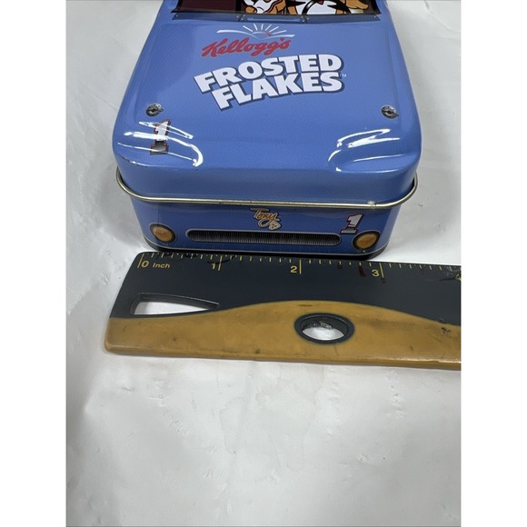 Kellogg's Frosted Flakes Car Tin 1998‎ Tony The Tiger Racing Container Kellog - Picture 16 of 16